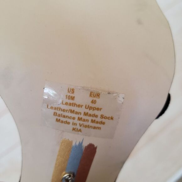 Sam Edelman Kia Suede Ankle Strap Heel Sandals Black Women's Size 10M Square Toe - Picture 15 of 16